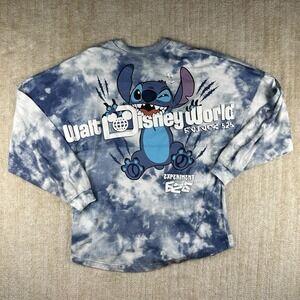 Disney World Spirit Jersey Adult Small Lilo & Stitch Tye Dye Blue Experiment 626